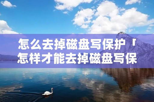 怎么去掉磁盘写保护「怎样才能去掉磁盘写保护」