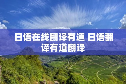 日语在线翻译有道 日语翻译有道翻译