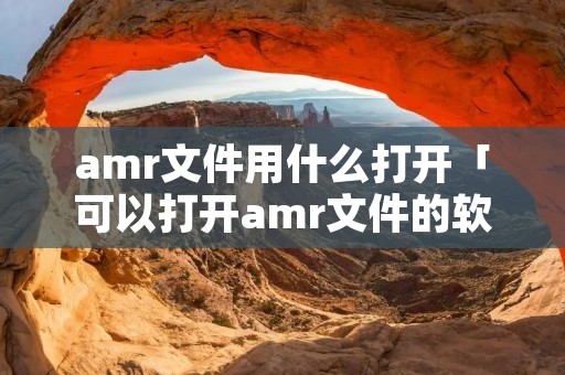 amr文件用什么打开「可以打开amr文件的软件」 amr文件用什么打开「可以打开amr文件的软件」