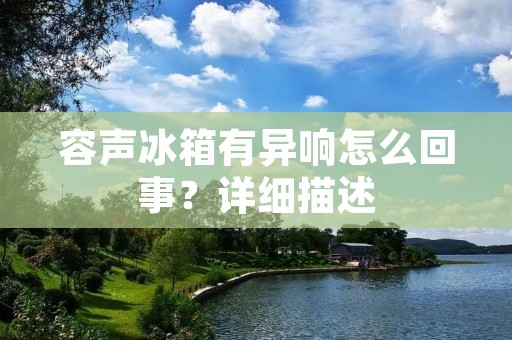 容声冰箱有异响怎么回事?详细描述: 容声冰箱有异响怎么回事?详细描述: