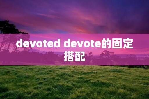 devoted devote的固定搭配