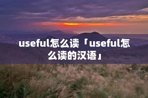 useful怎么读「useful怎么读的汉语」 useful怎么读「useful怎么读的汉语」