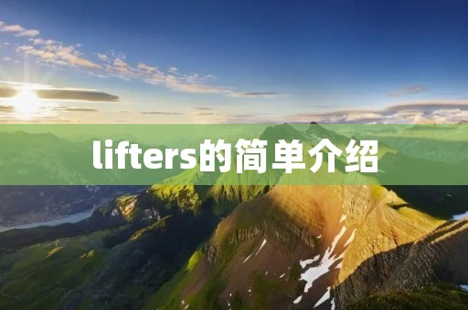 lifters的简单介绍