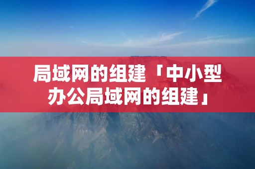 局域网的组建「中小型办公局域网的组建」