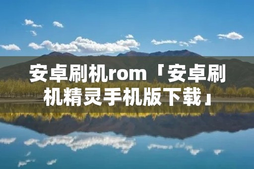 安卓刷机rom「安卓刷机精灵手机版下载」