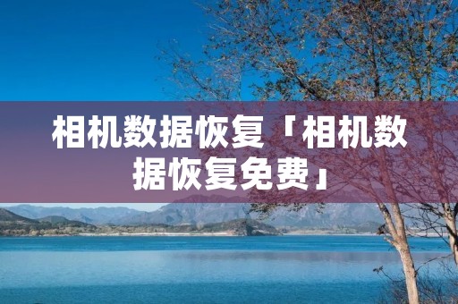 相机数据恢复「相机数据恢复免费」