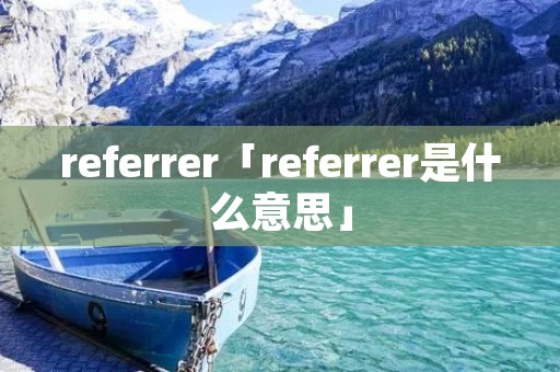 referrer「referrer是什么意思」