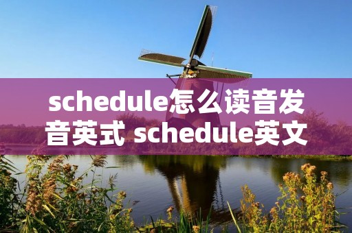schedule怎么读音发音英式 schedule英文读音发音