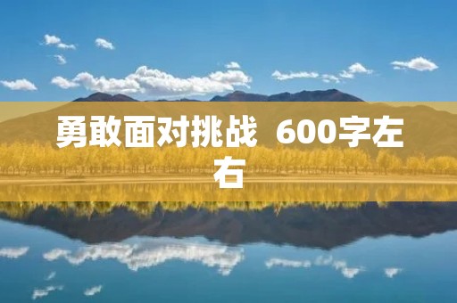 勇敢面对挑战  600字左右