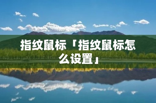 指纹鼠标「指纹鼠标怎么设置」 指纹鼠标「指纹鼠标怎么设置」