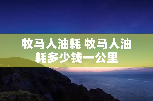 牧马人油耗 牧马人油耗多少钱一公里