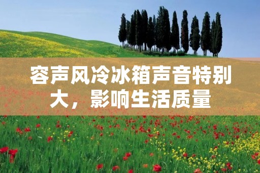 容声风冷冰箱声音特别大,影响生活质量 容声风冷冰箱声音特别大,影响生活质量