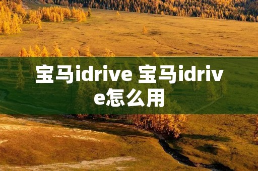 宝马idrive 宝马idrive怎么用