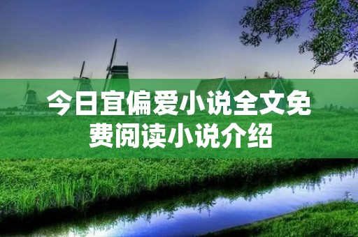 今日宜偏爱小说全文免费阅读小说介绍