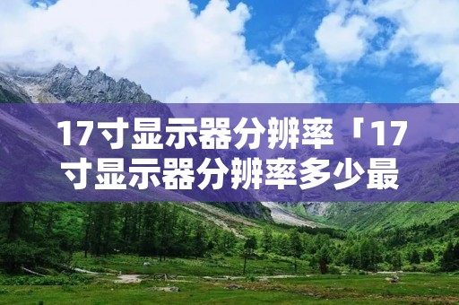 17寸显示器分辨率「17寸显示器分辨率多少最合适」