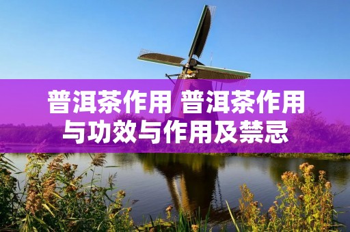 普洱茶作用 普洱茶作用与功效与作用及禁忌