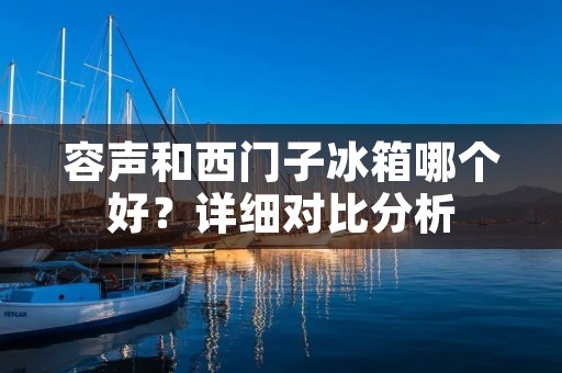容声和西门子冰箱哪个好？详细对比分析