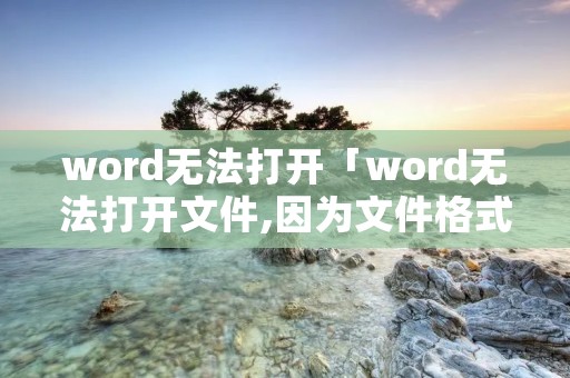 word无法打开「word无法打开文件,因为文件格式与文件扩展名」 word无法打开「word无法打开文件,因为文件格式与文件扩展名」