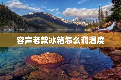 容声老款冰箱怎么调温度
