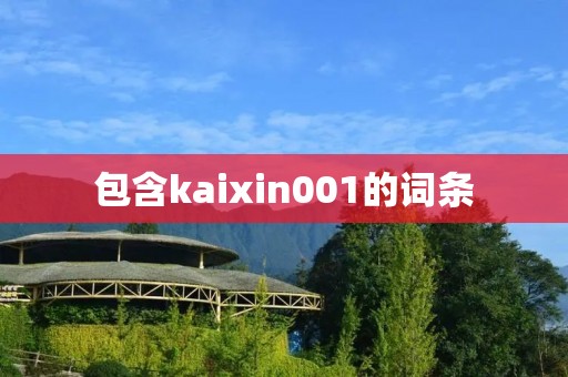 包含kaixin001的词条