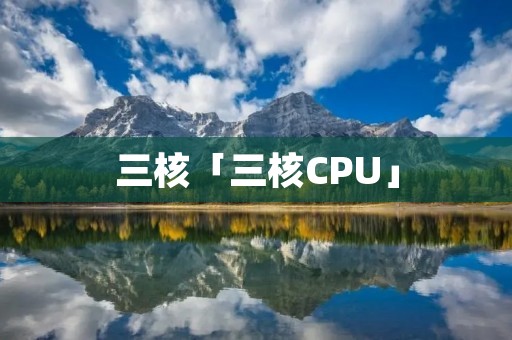 三核「三核CPU」 三核「三核CPU」