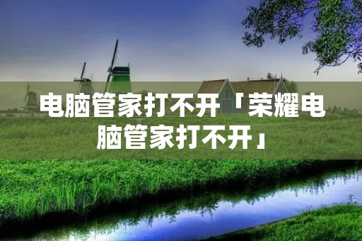 电脑管家打不开「荣耀电脑管家打不开」