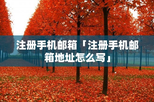 注册手机邮箱「注册手机邮箱地址怎么写」 注册手机邮箱「注册手机邮箱地址怎么写」