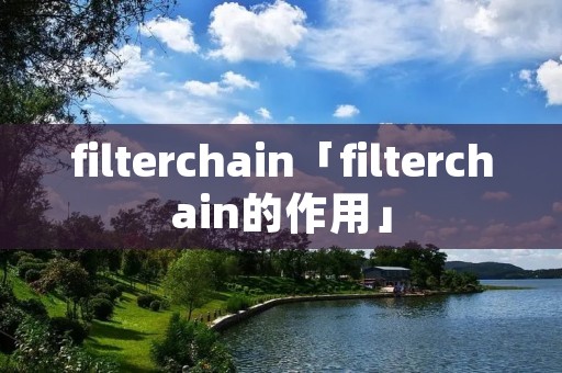filterchain「filterchain的作用」