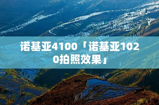 诺基亚4100「诺基亚1020拍照效果」