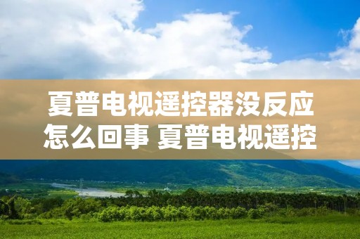 夏普电视遥控器没反应怎么回事 夏普电视遥控器没反应怎么回事视频