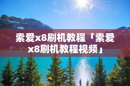 索爱x8刷机教程「索爱x8刷机教程视频」