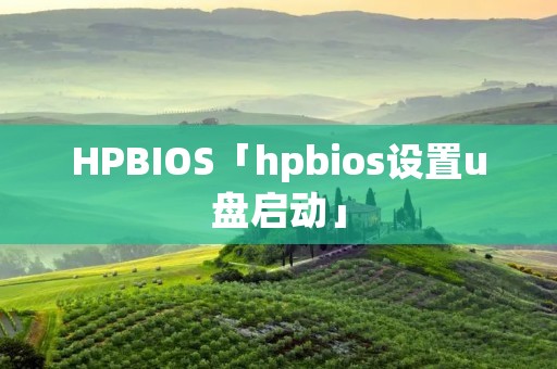 HPBIOS「hpbios设置u盘启动」