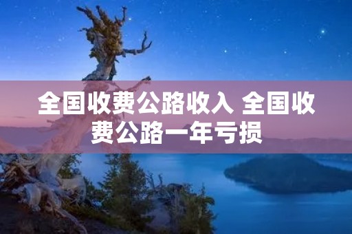 全国收费公路收入 全国收费公路一年亏损