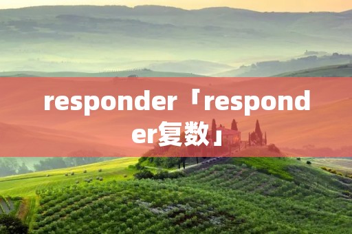 responder「responder复数」