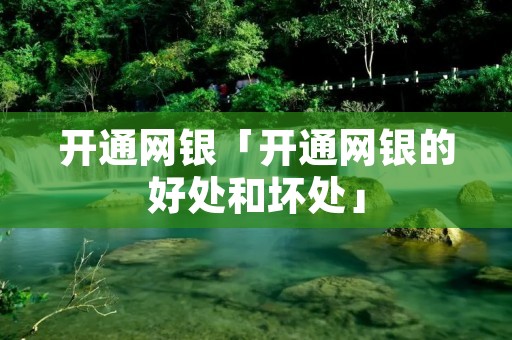 开通网银「开通网银的好处和坏处」 开通网银「开通网银的好处和坏处」
