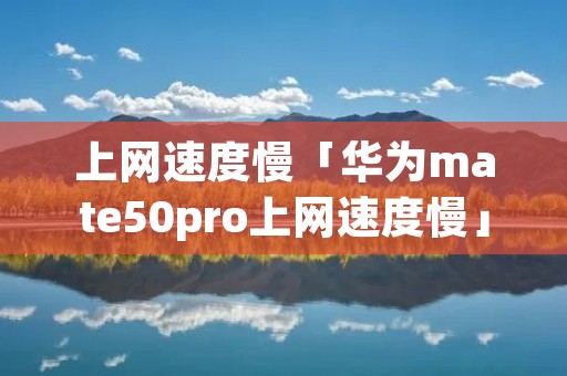 上网速度慢「华为mate50pro上网速度慢」