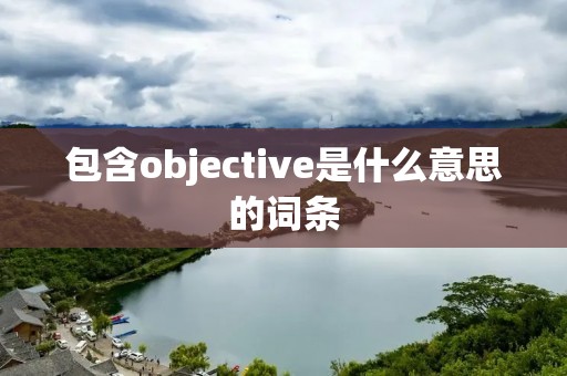 包含objective是什么意思的词条 包含objective是什么意思的词条