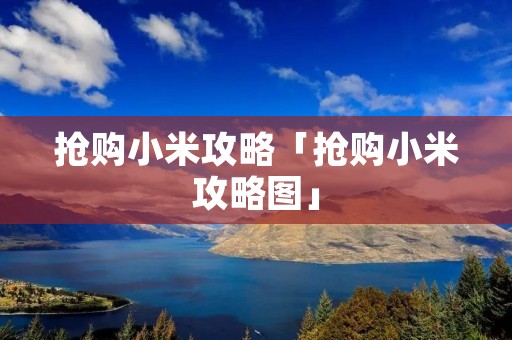 抢购小米攻略「抢购小米攻略图」 抢购小米攻略「抢购小米攻略图」