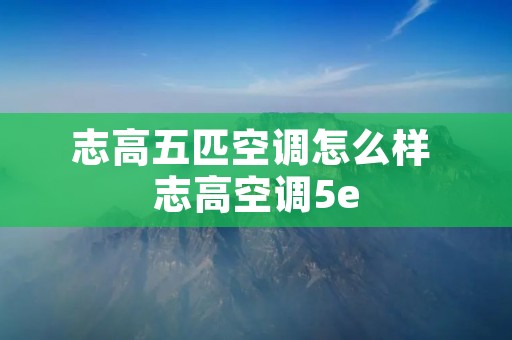 志高五匹空调怎么样 志高空调5e