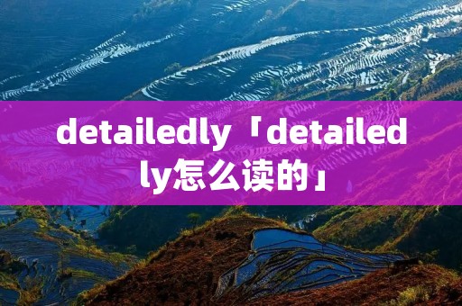 detailedly「detailedly怎么读的」