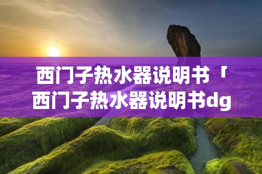 西门子热水器说明书「西门子热水器说明书dg65」 西门子热水器说明书「西门子热水器说明书dg65」