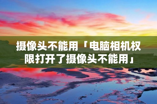 摄像头不能用「电脑相机权限打开了摄像头不能用」