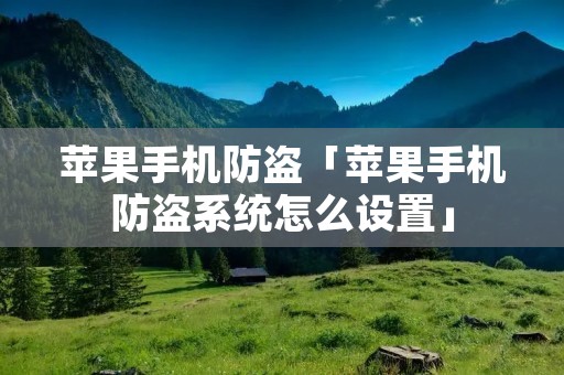 苹果手机防盗「苹果手机防盗系统怎么设置」