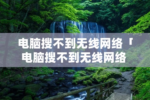 电脑搜不到无线网络「电脑搜不到无线网络 但手机能连上」