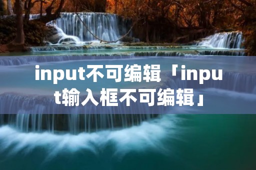 input不可编辑「input输入框不可编辑」