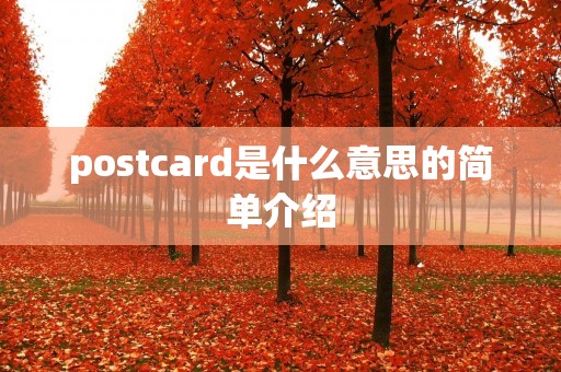 postcard是什么意思的简单介绍