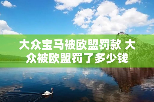 大众宝马被欧盟罚款 大众被欧盟罚了多少钱 大众宝马被欧盟罚款 大众被欧盟罚了多少钱