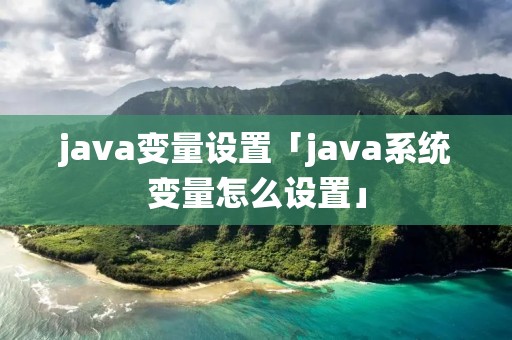 java变量设置「java系统变量怎么设置」