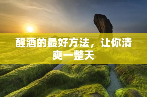醒酒的最好方法，让你清爽一整天