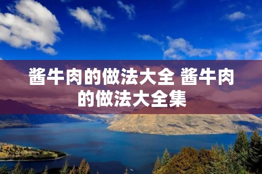 酱牛肉的做法大全 酱牛肉的做法大全集